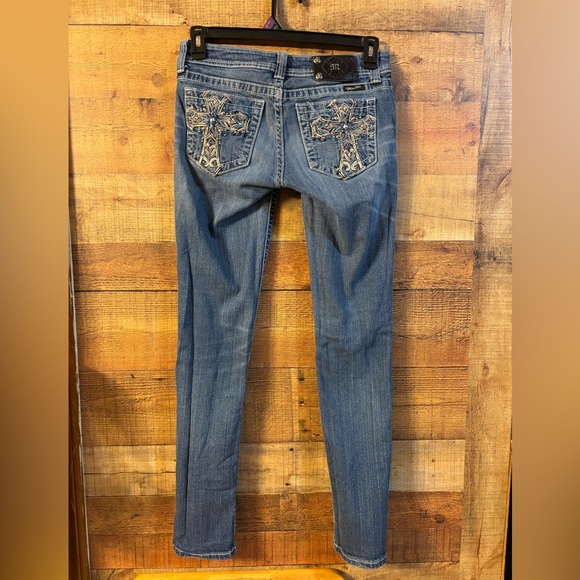 Miss Me Denim - Miss Me Rhinestone Cross Skinny Jeans